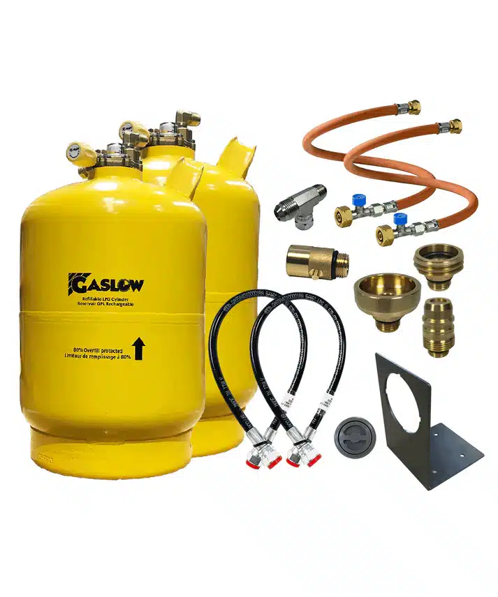 Gaslow 6Kg Doppel-Set inkl. Halterung – Bild 3