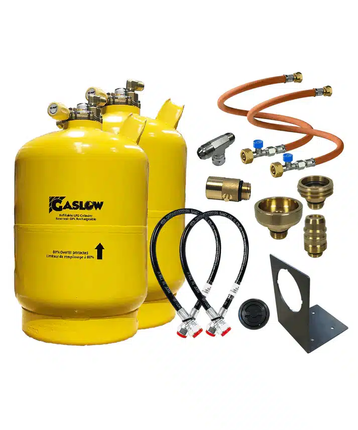 Gaslow 6Kg Doppel-Set inkl. Halterung – Bild 2