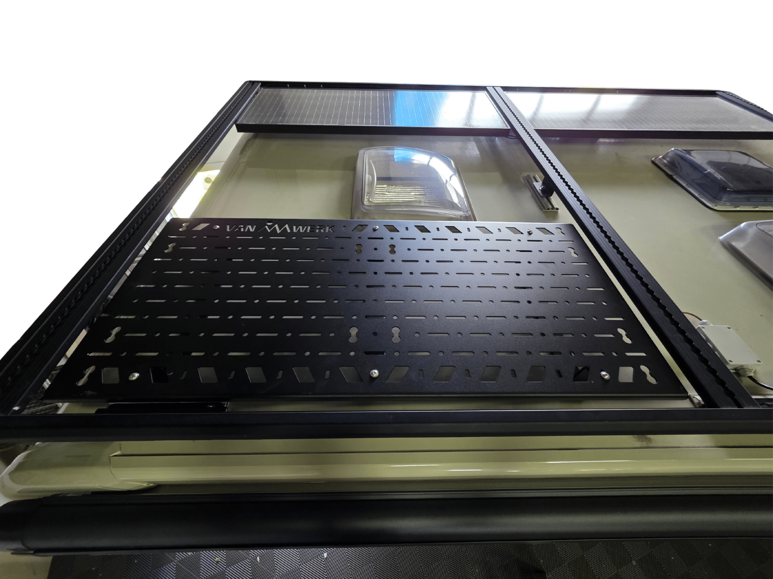 Dachlastenträger für Eura Mobil Xtura – Aluminium-Dachträger mit universeller Montageplatte | Made in Germany | Schwarz pulverbeschichtet – Bild 3